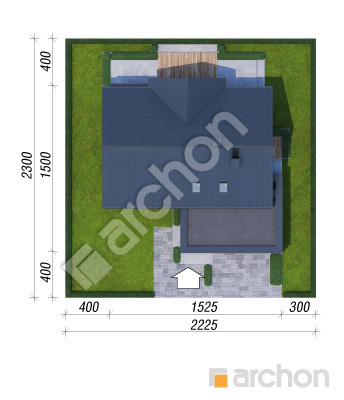 gotowy projekt Dom w wiśniach 4 (G2E) sytuacja