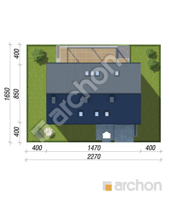 gotowy projekt Dom w monardach (G) sytuacja