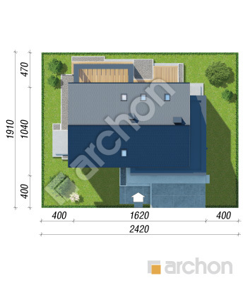 gotowy projekt Dom w afaskach 3 (G2AE) sytuacja