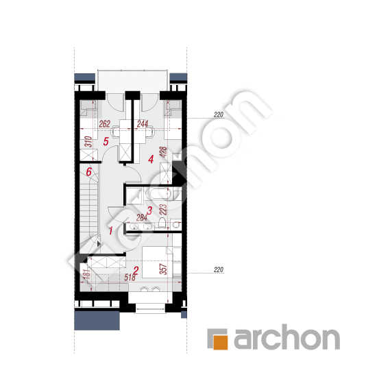 gotowy projekt Dom pod miłorzębem 10 (S) rzut poddasza