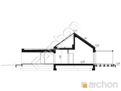 gotowy projekt Dom w kosaćcach 49 (G2E) OZE przekroj budynku