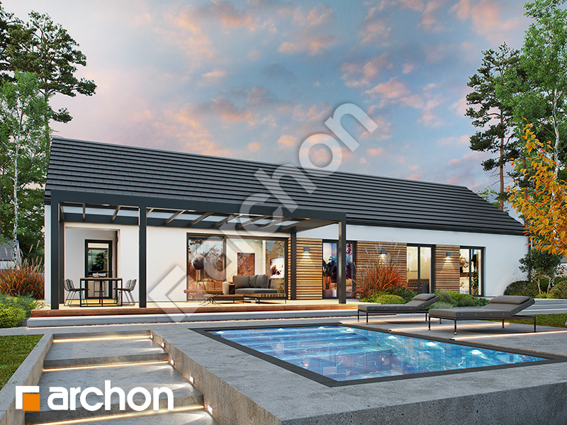 gotowy projekt Dom w kosaćcach 49 (G2E) OZE widok 2