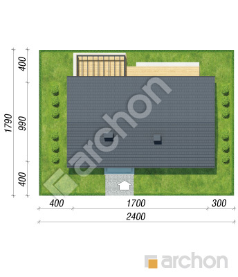 gotowy projekt Dom w skalnicach 3 sytuacja