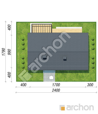 gotowy projekt Dom w skalnicach 3 sytuacja