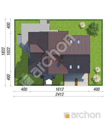 gotowy projekt Dom w rododendronach 5 (G2P) sytuacja