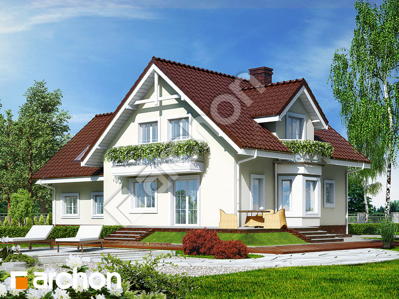gotowy projekt Dom w rododendronach 5 (G2P) widok 1