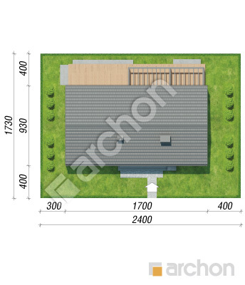 gotowy projekt Dom w kosaćcach 16 (NA) sytuacja