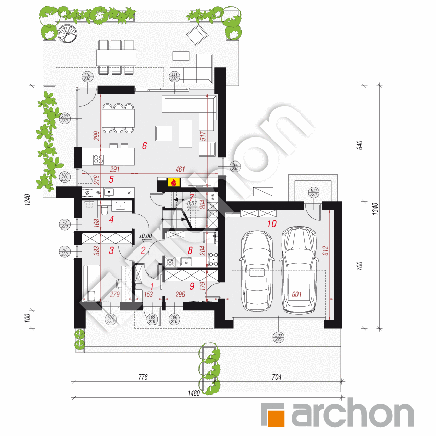 gotowy projekt Dom w szyszkowcach 11 (G2E) OZE rzut parteru