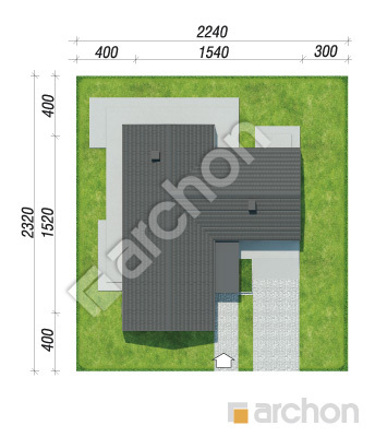 gotowy projekt Dom w azollach 7 (GE) sytuacja
