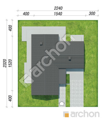 gotowy projekt Dom w azollach 7 (GE) sytuacja