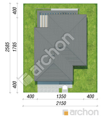 gotowy projekt Dom pod złotokapem 2 (G2E) sytuacja