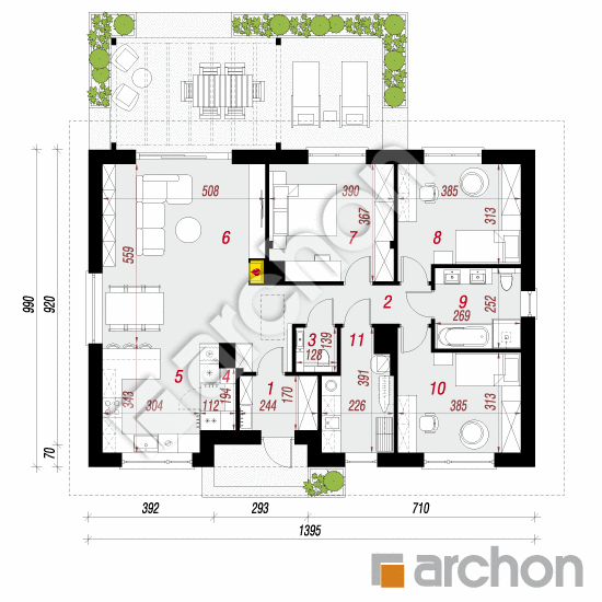 gotowy projekt Dom w lipiennikach 14 rzut parteru
