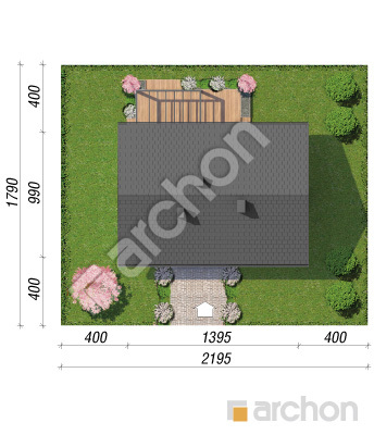 gotowy projekt Dom w lipiennikach 14 sytuacja
