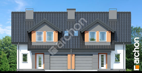 Elewacja frontowa projekt dom w klematisach 9 a ver 2 7de9303e84b718f63f640690bd1c6052  264