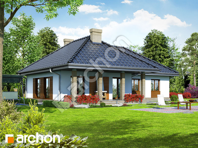 gotowy projekt Dom w gardeniach widok 2