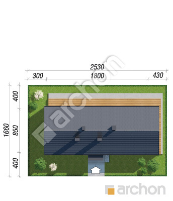 gotowy projekt Dom w kosaćcach 39 sytuacja