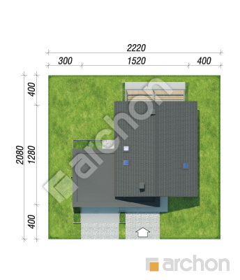 gotowy projekt Dom w stewiach 2 (G2E) sytuacja