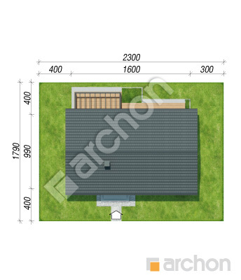 gotowy projekt Dom w skalnicach (E) OZE sytuacja
