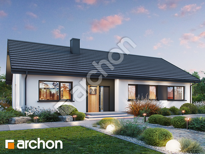 gotowy projekt Dom w skalnicach (E) OZE 