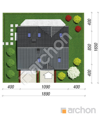 gotowy projekt Dom w borówkach 3 sytuacja