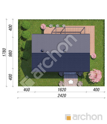 gotowy projekt Dom we wrotyczach (E) sytuacja