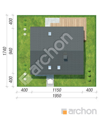 gotowy projekt Dom w malinówkach 7 (E) OZE sytuacja