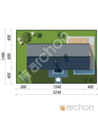 gotowy projekt Dom w supertuniach (E) sytuacja
