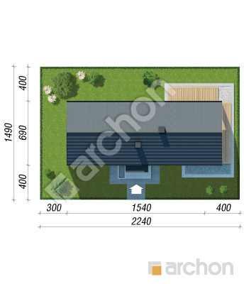 gotowy projekt Dom w supertuniach (E) sytuacja