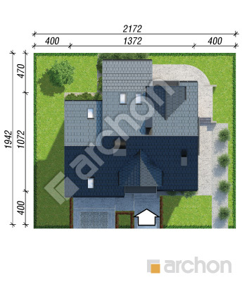 gotowy projekt Dom w tamaryszkach 4 (PN) sytuacja