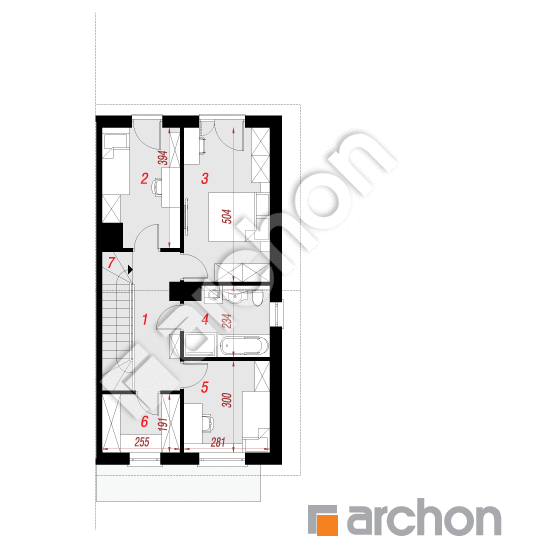 gotowy projekt Dom w riveach 6 (GB) rzut poddasza