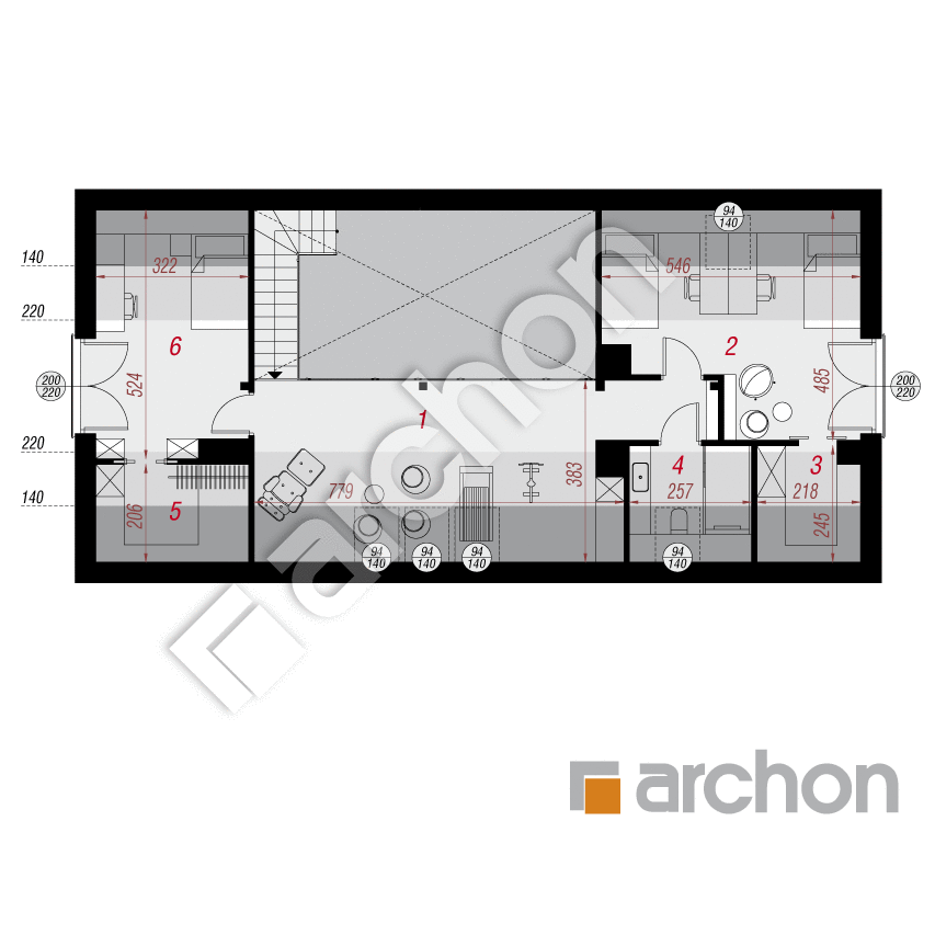 gotowy projekt Dom w modrzewiach 11 rzut poddasza