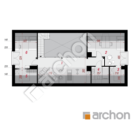 gotowy projekt Dom w modrzewiach 11 rzut poddasza