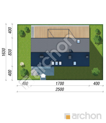 gotowy projekt Dom w modrzewiach 11 sytuacja