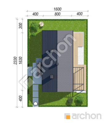 gotowy projekt Dom w kosaćcach 25 sytuacja