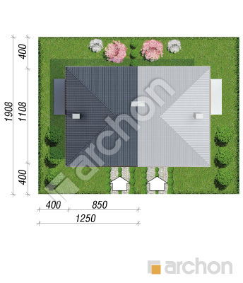gotowy projekt Dom w kalwilach 2 (B) sytuacja