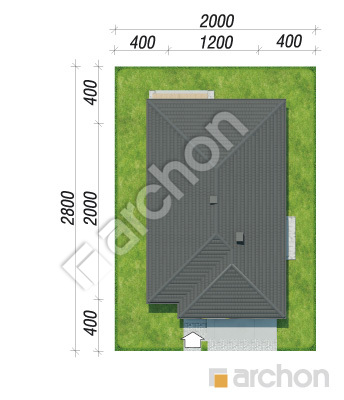 gotowy projekt Dom w renklodach 34 (G2E) sytuacja