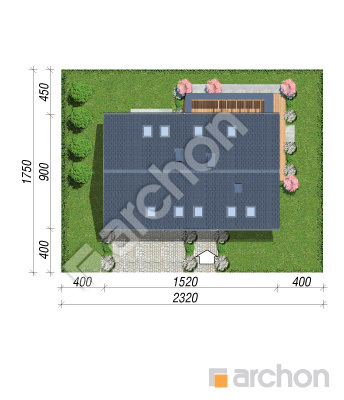 gotowy projekt Dom w malinówkach 8 (G2) sytuacja