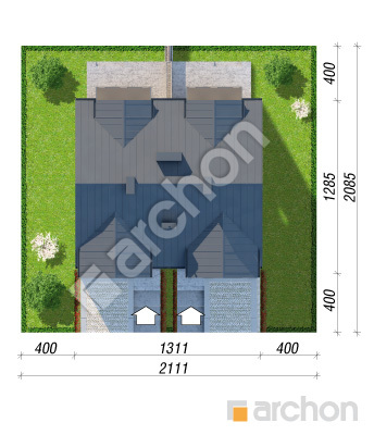 gotowy projekt Dom pod miłorzębem 16 (GR2) sytuacja