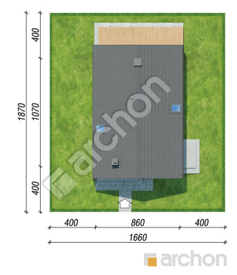 gotowy projekt Dom w szkarłatkach 3 (E) sytuacja