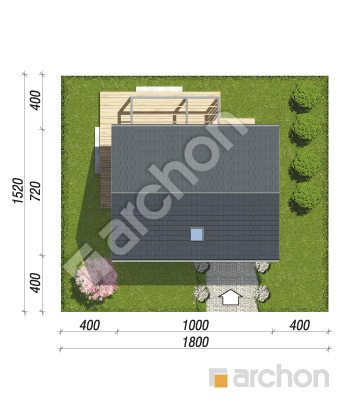 gotowy projekt Dom w indygowcach 2 (E) OZE sytuacja