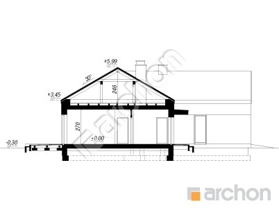 gotowy projekt Dom w michałkach 2 (GR2) przekroj budynku