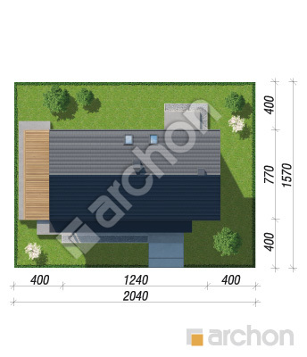 gotowy projekt Dom w szyszkowcach 12 (E) sytuacja