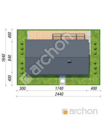gotowy projekt Dom w kosaćcach 56 (AE) sytuacja