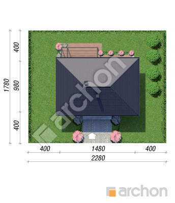 gotowy projekt Dom w tymotkach 2 (E) sytuacja