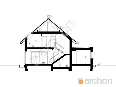 gotowy projekt Dom w anyżku 4 (G) przekroj budynku