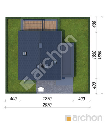 gotowy projekt Dom w anyżku 4 (G) sytuacja