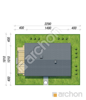 gotowy projekt Dom w lipiennikach 11 sytuacja