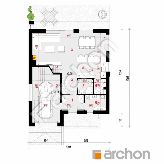 gotowy projekt Dom w klematisach 35 rzut parteru