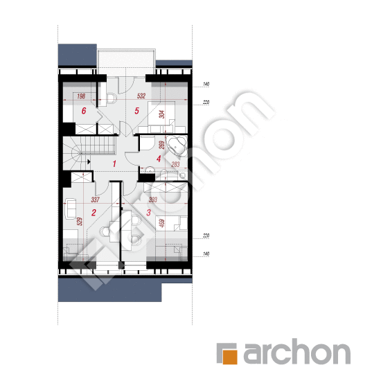 gotowy projekt Dom w klematisach 7 (S) rzut poddasza