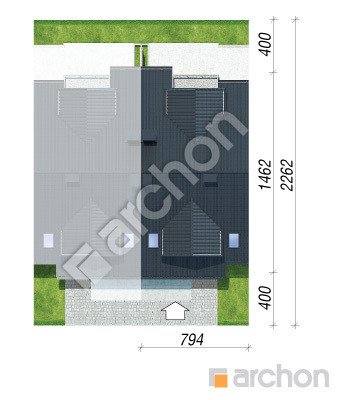 gotowy projekt Dom w klematisach 7 (S) sytuacja